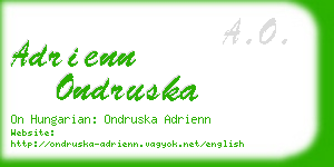 adrienn ondruska business card